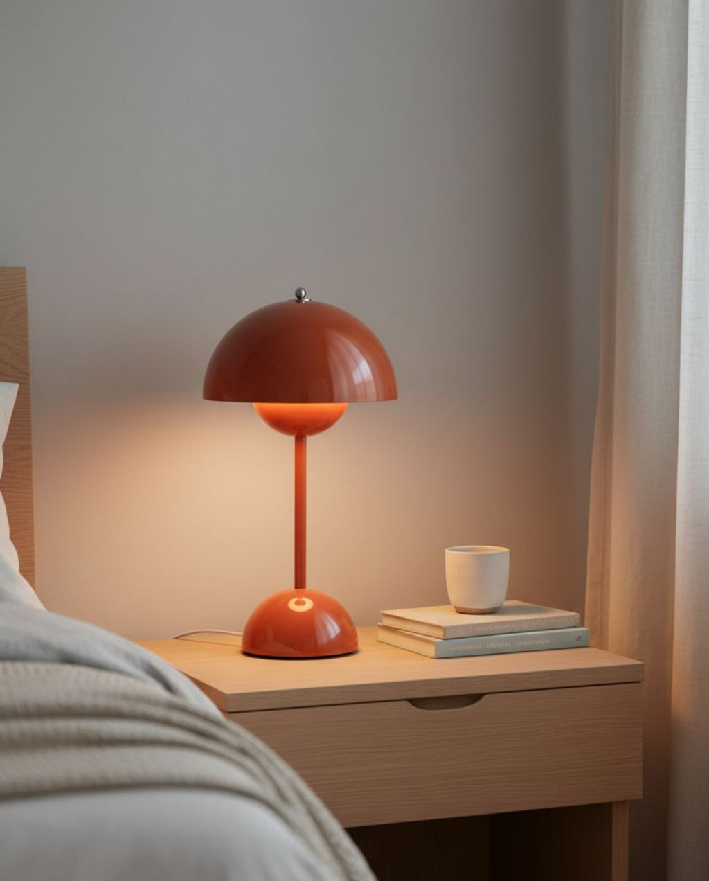 Oplaadbare Tafellamp Scandinavisch - Draadloos Touch Dimbaar, 28 cm