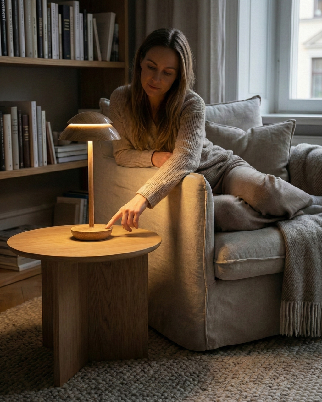 DESKA — Lampe de Table Sans Fil Rechargeable pour Chambre et Chevet