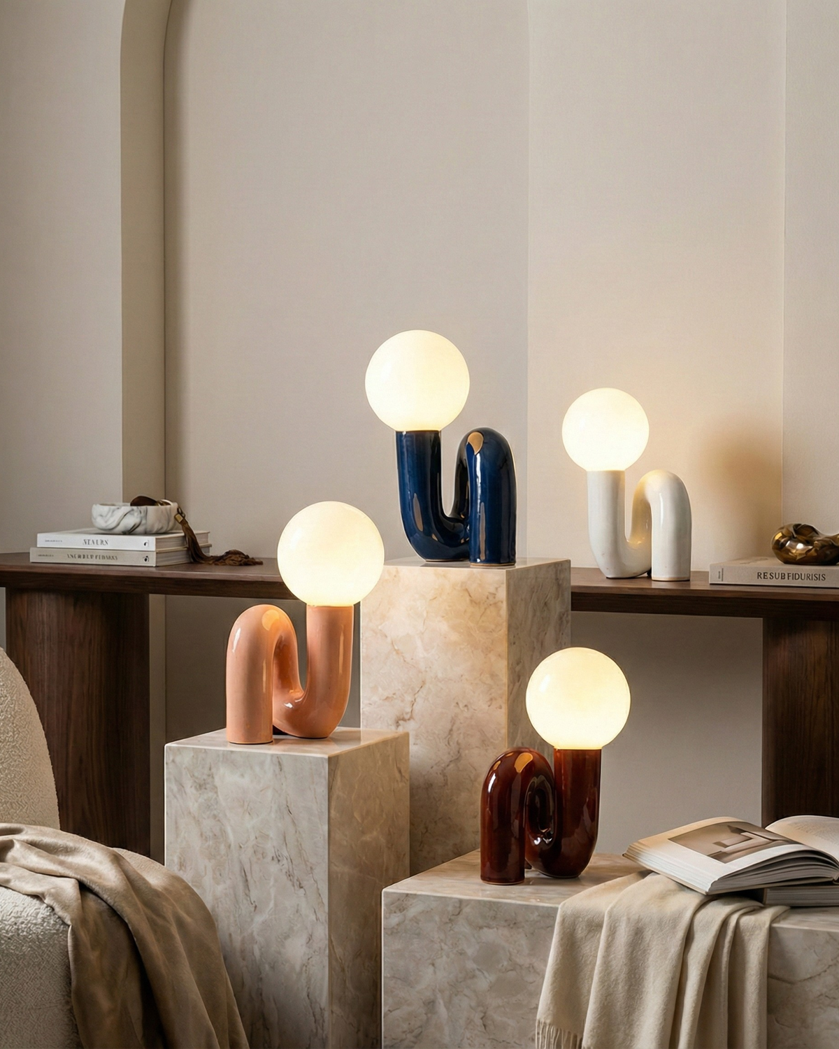 ARCA — Lampe de Table en Verre pour Salon et Bureau