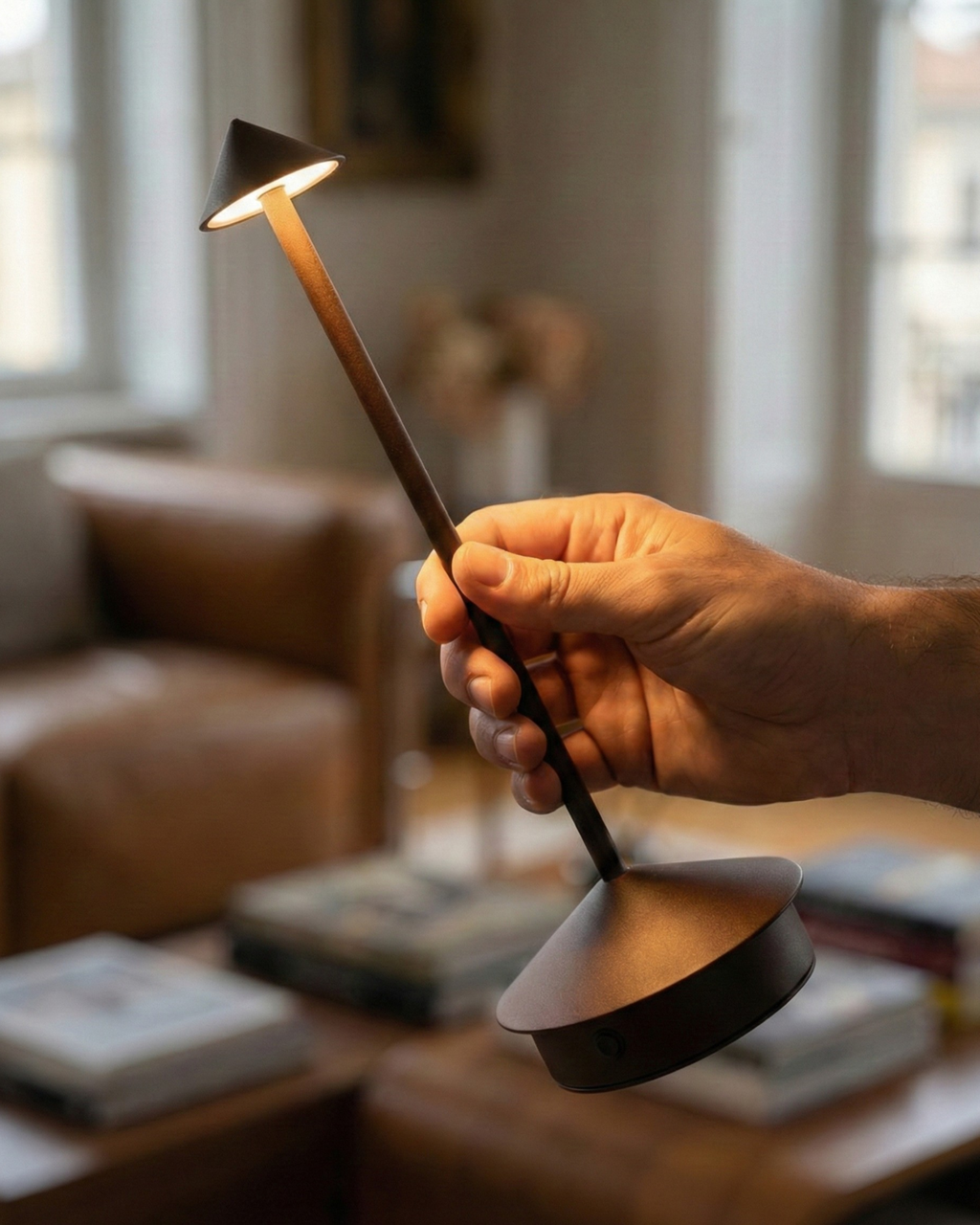 MIRO — Lampe de Chevet Sans Fil Rechargeable, Tactile LED
