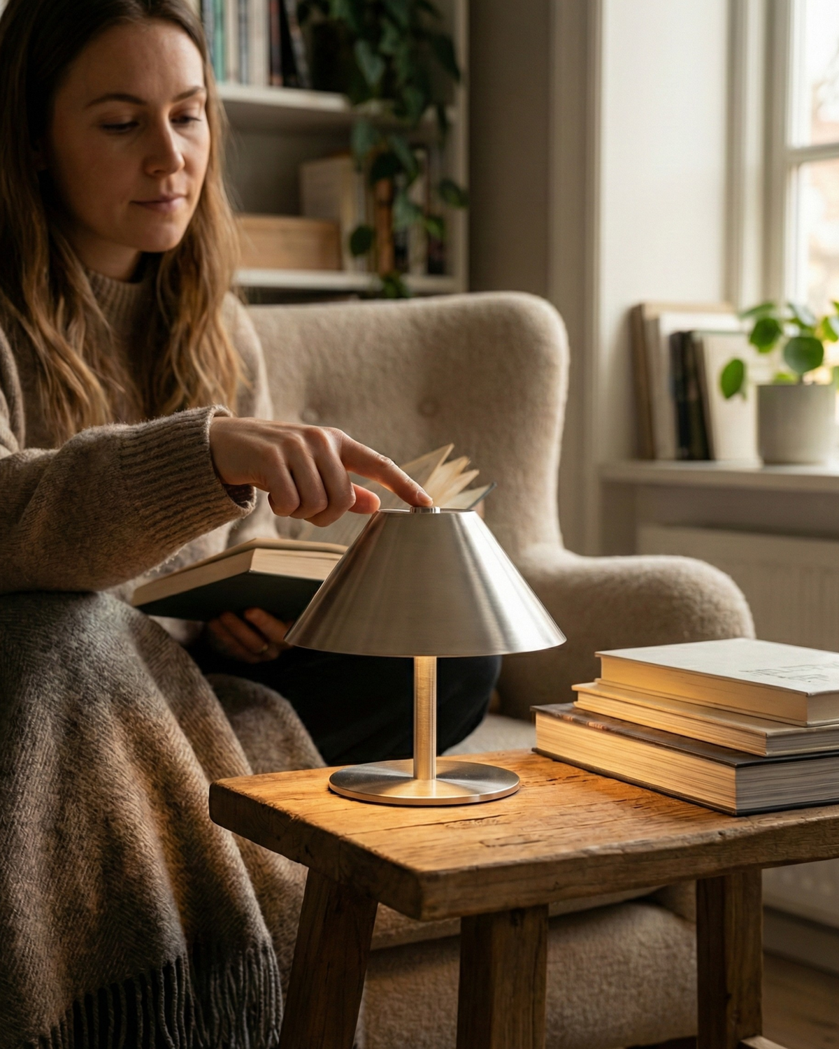 VARMA — Lampe de Table Sans Fil Rechargeable pour Chambre et Chevet