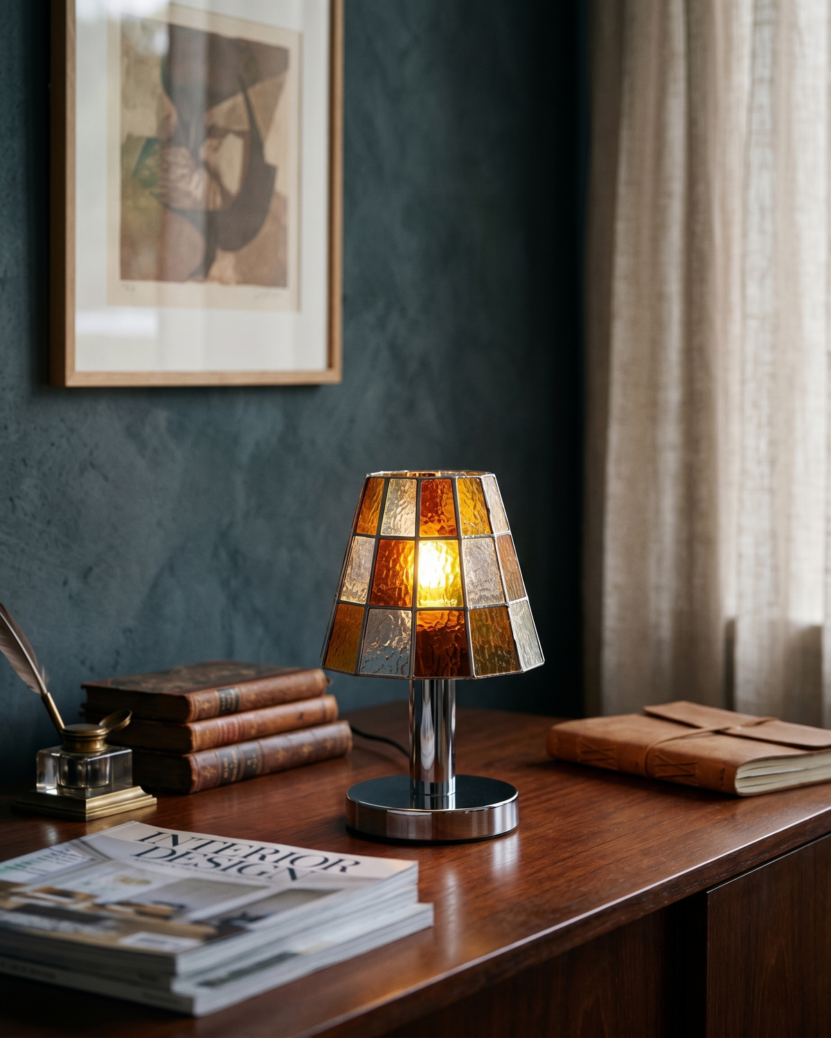 KALI — Lampe de Table en Verre, Dimmable pour Salon