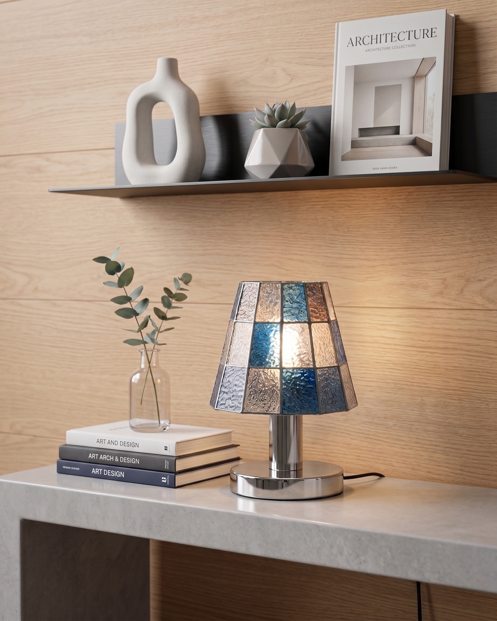 KALI — Lampe de Table en Verre, Dimmable pour Salon