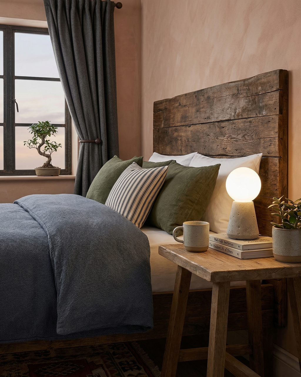 ZIRO — Lampe de Table en Travertin et Verre, Dimmable pour Salon et Bureau