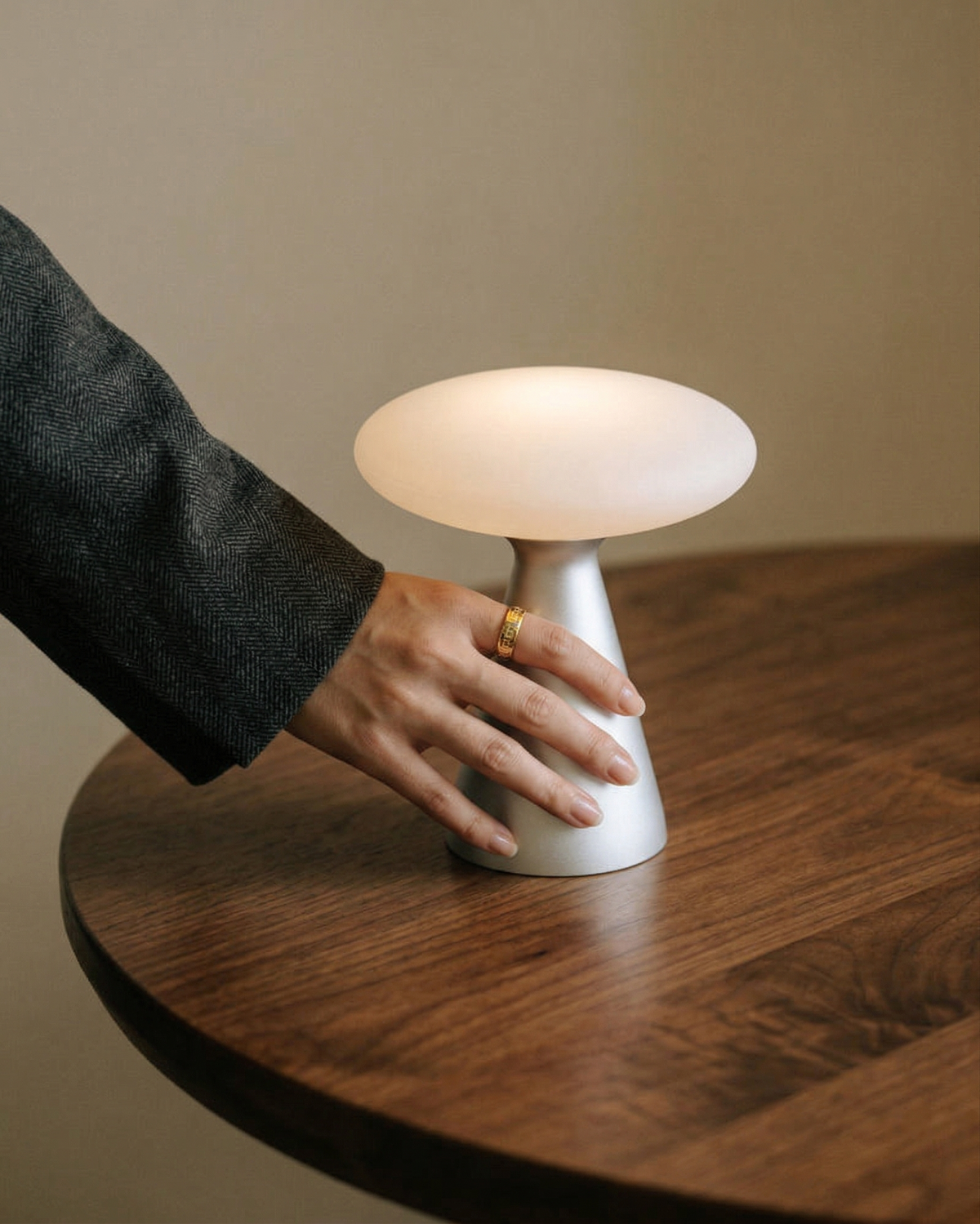 PRISM — Lampe de Table en Verre, Tactile pour Salon et Bureau