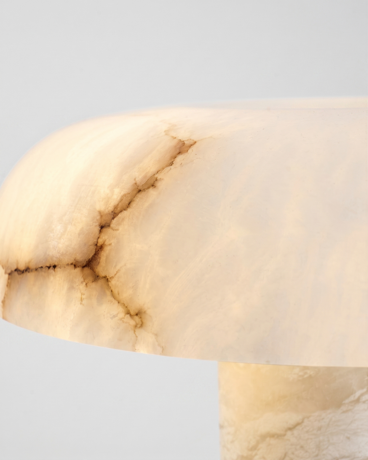 IZO — Lampe de Table en Albâtre, Dimmable pour Salon et Bureau