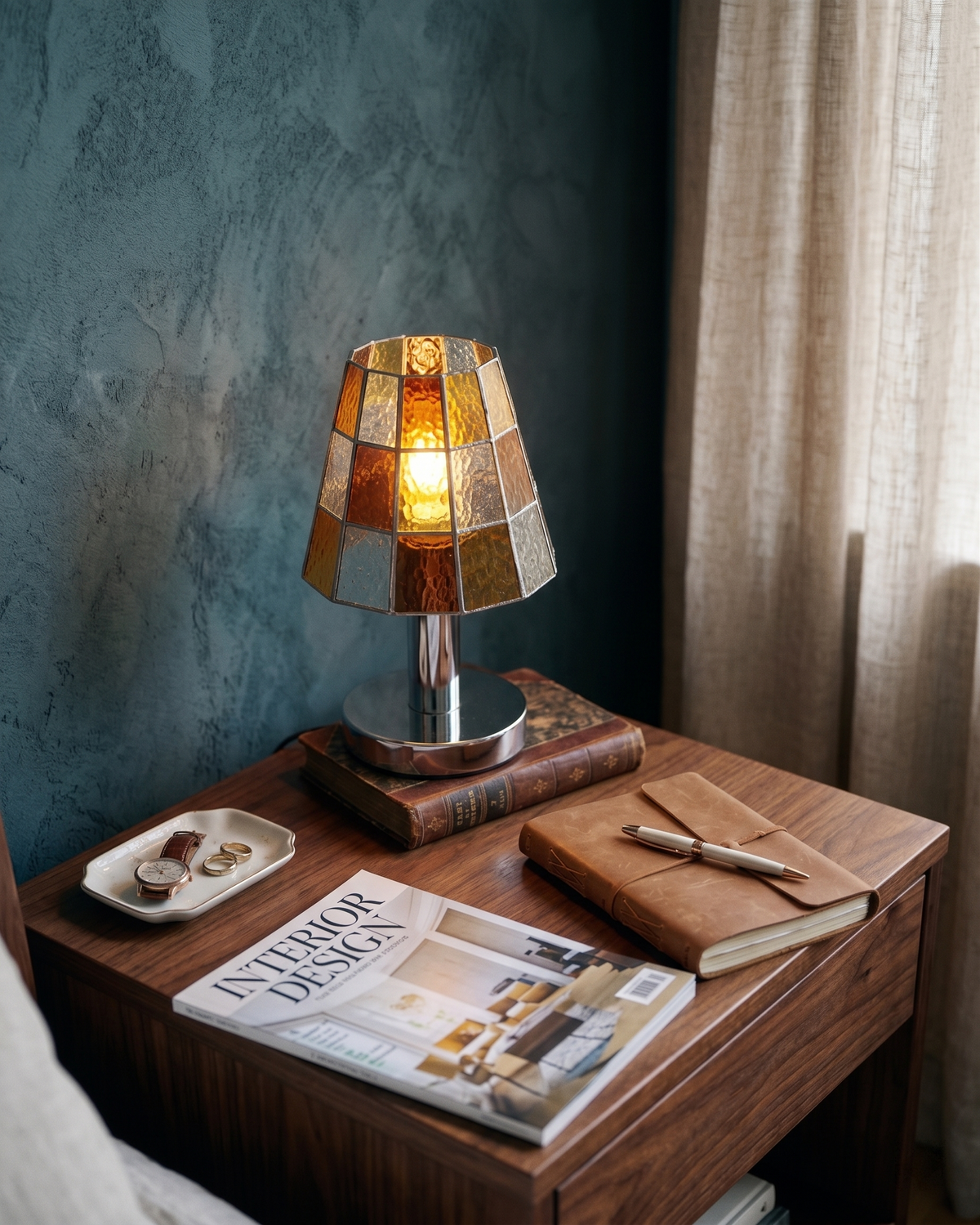 KALI — Lampe de Table en Verre, Dimmable pour Salon