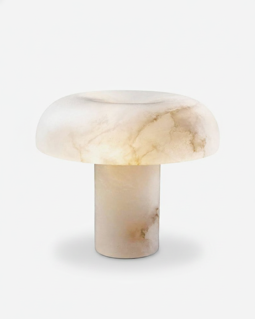 IZO — Lampe de Table en Albâtre, Dimmable pour Salon et Bureau