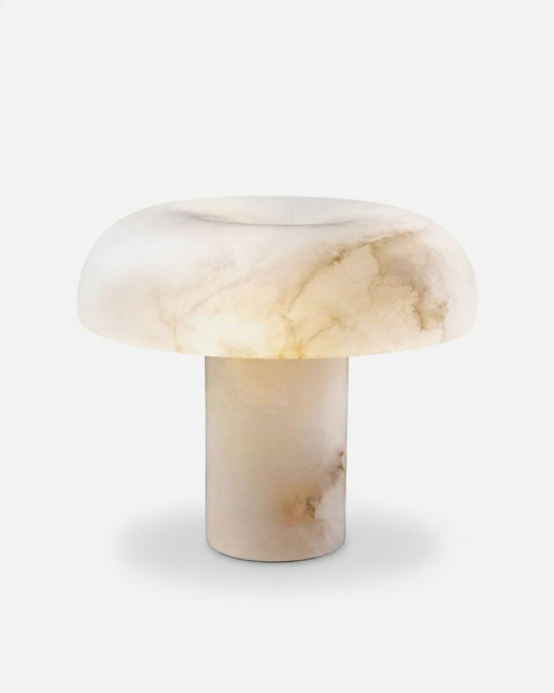 IZO — Lampe de Table en Albâtre, Dimmable pour Salon et Bureau