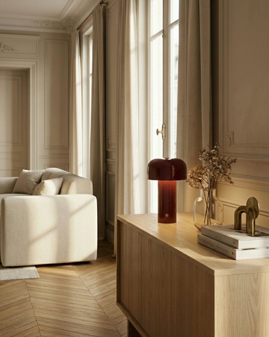 LAKO — Lampe de Chevet Sans Fil Rechargeable LED, Tactile et Dimmable