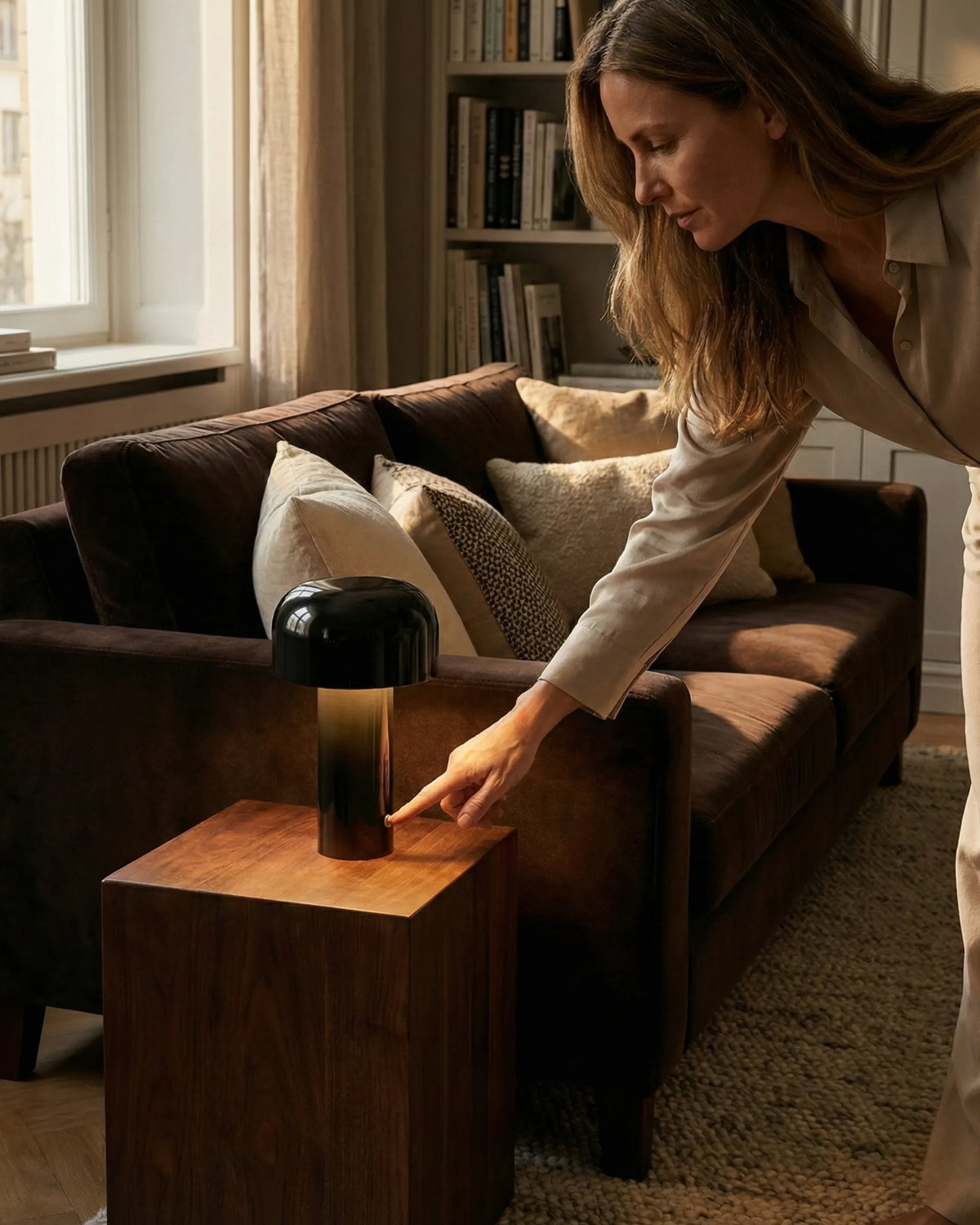 LAKO — Lampe de Chevet Sans Fil Rechargeable LED, Tactile et Dimmable