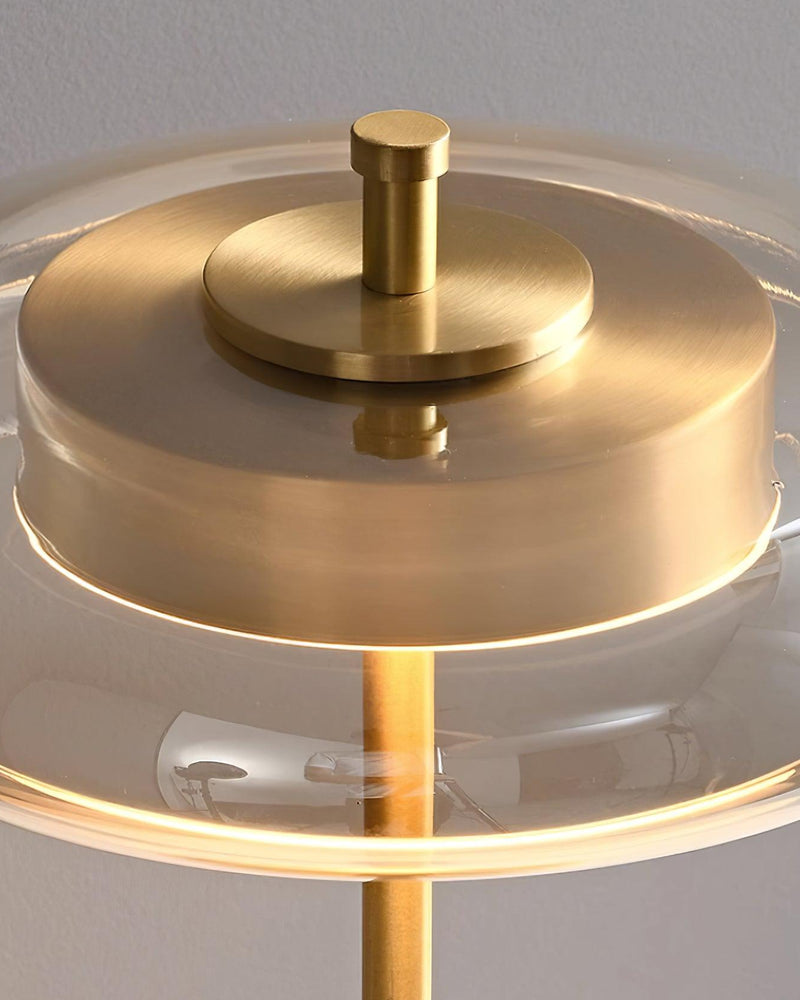 TOCRIS — Lampe de Table en Laiton et Bois pour Salon et Bureau