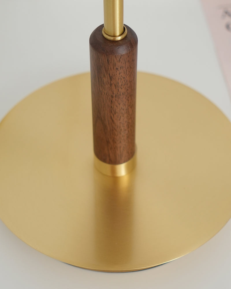 TOCRIS — Lampe de Table en Laiton et Bois pour Salon et Bureau
