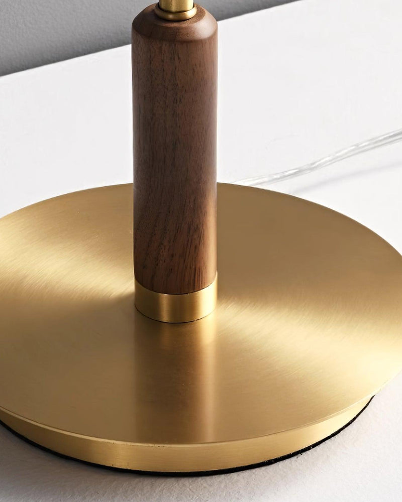TOCRIS — Lampe de Table en Laiton et Bois pour Salon et Bureau