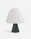NOKA — Lampe de Table en Marbre et Verre, Dimmable pour Salon et Bureau