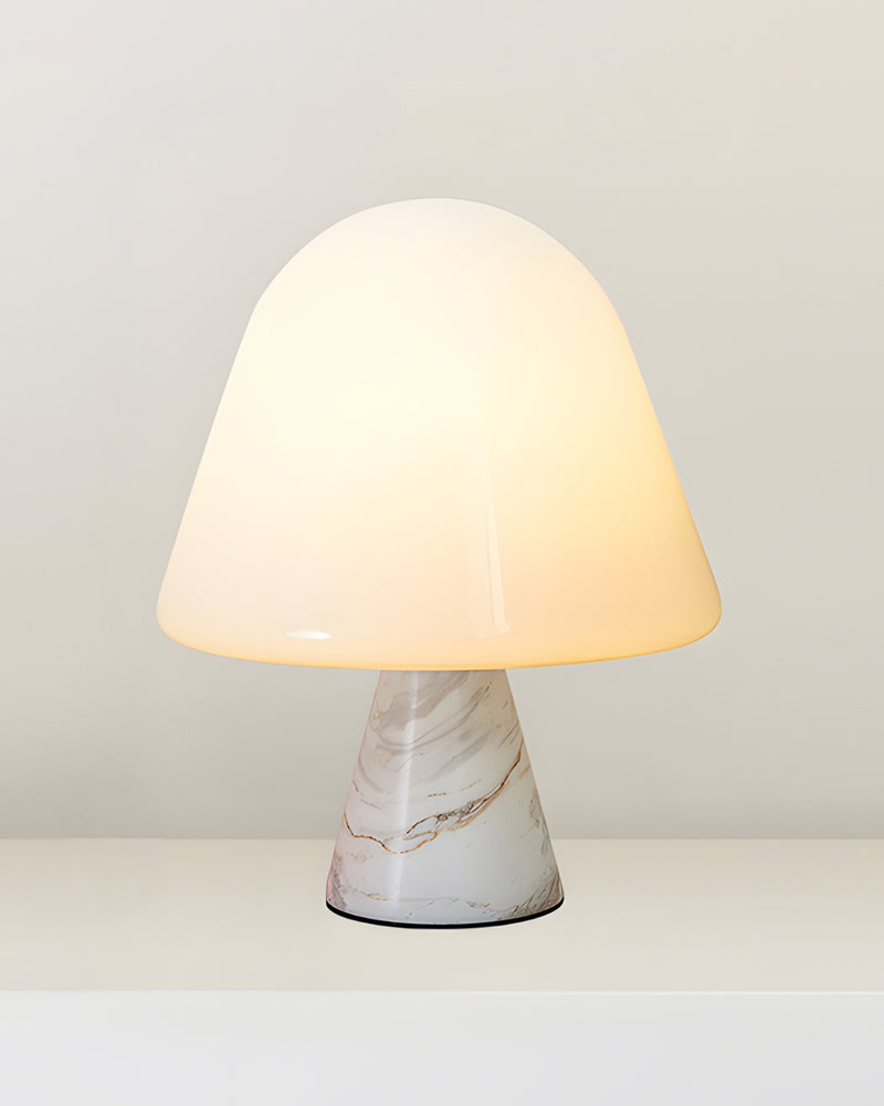 NOKA — Lampe de Table en Marbre et Verre, Dimmable pour Salon et Bureau