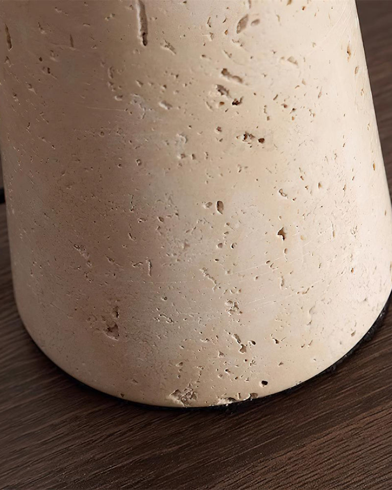 BELLO — Lampe de Table en Travertin pour Salon et Bureau