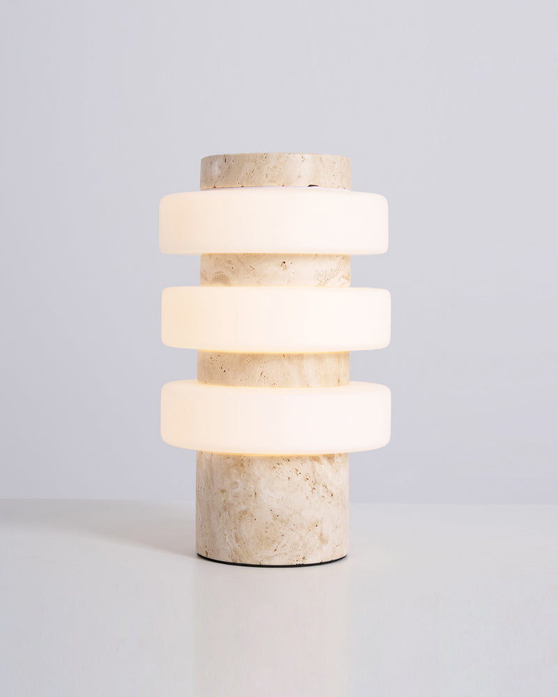 JALA — Lampe de Table en Marbre et Travertin pour Salon et Bureau