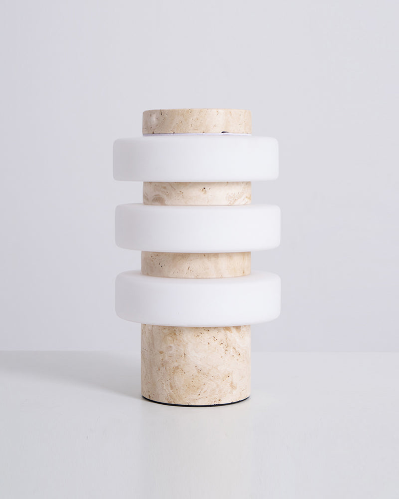 JALA — Lampe de Table en Marbre et Travertin pour Salon et Bureau