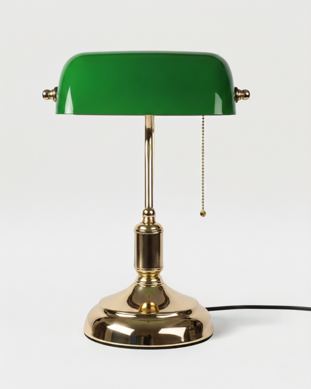 ANTIK — Lampe de Table en Laiton et Verre pour Salon et Bureau