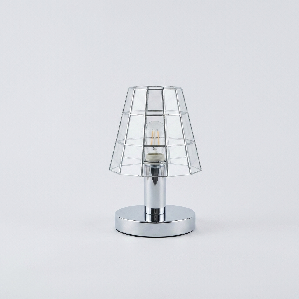 Lampe de table en verre KALI transparent