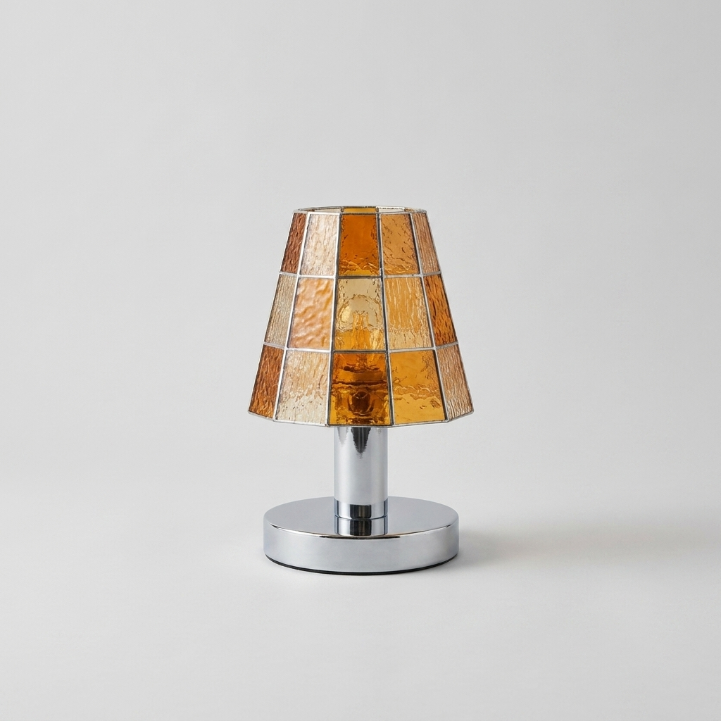 Lampe de table en verre KALI coloris orange