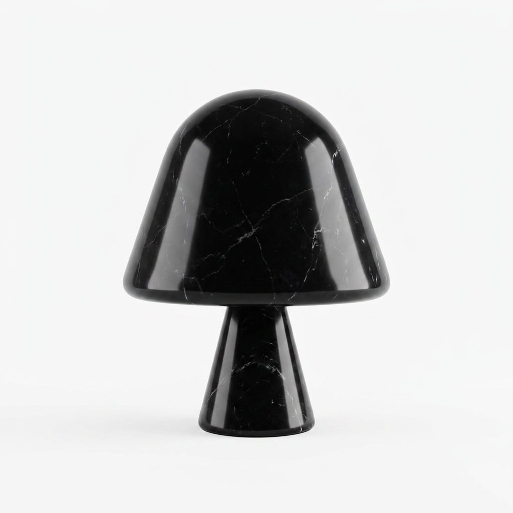 Lampe NOKA marbre noir — packshot studio