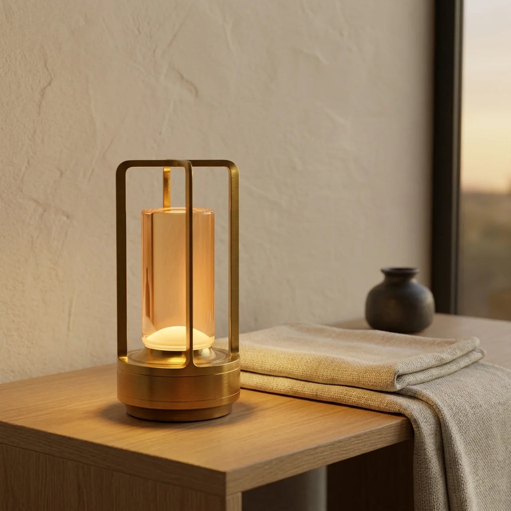 Lampe de table sans fil rechargeable filament Edison | Laiton doré