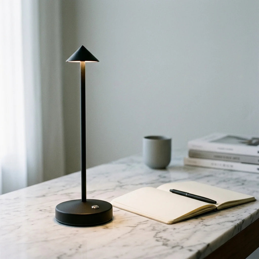 Lampe a poser sans fil Noir Mat