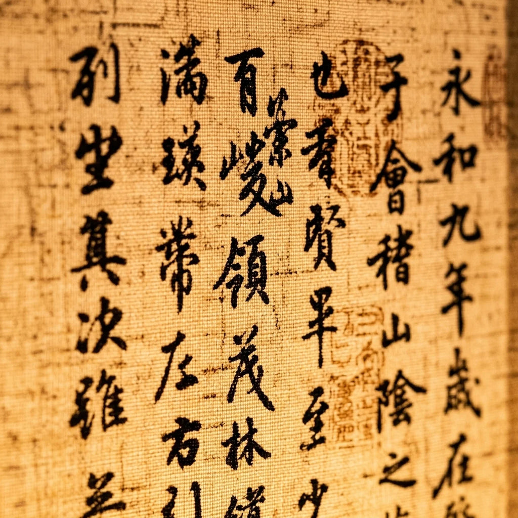 Lampe de chevet japonaise calligraphie papier bois