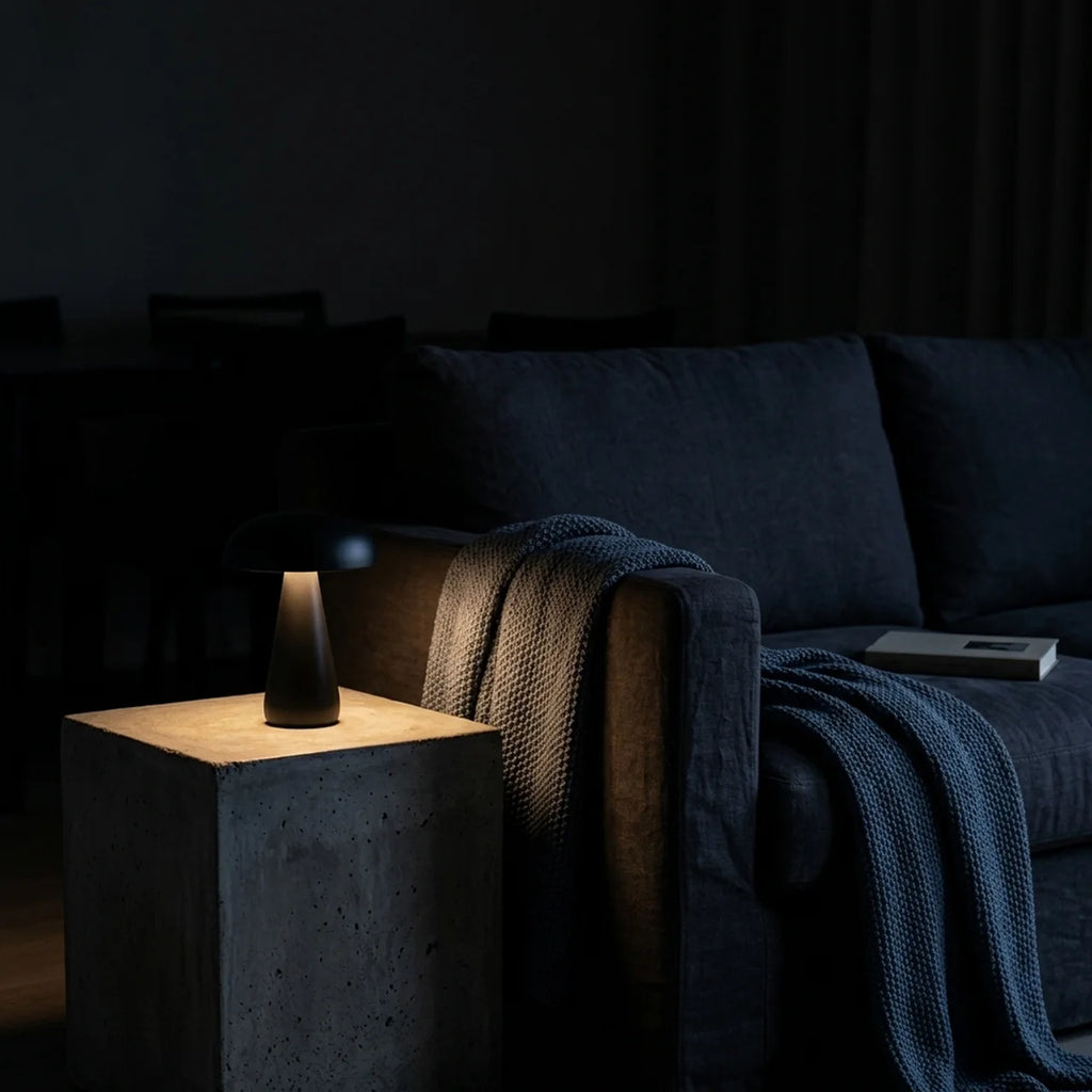 Veilleuse Champignon LED Sans Fil Tactile – Noir