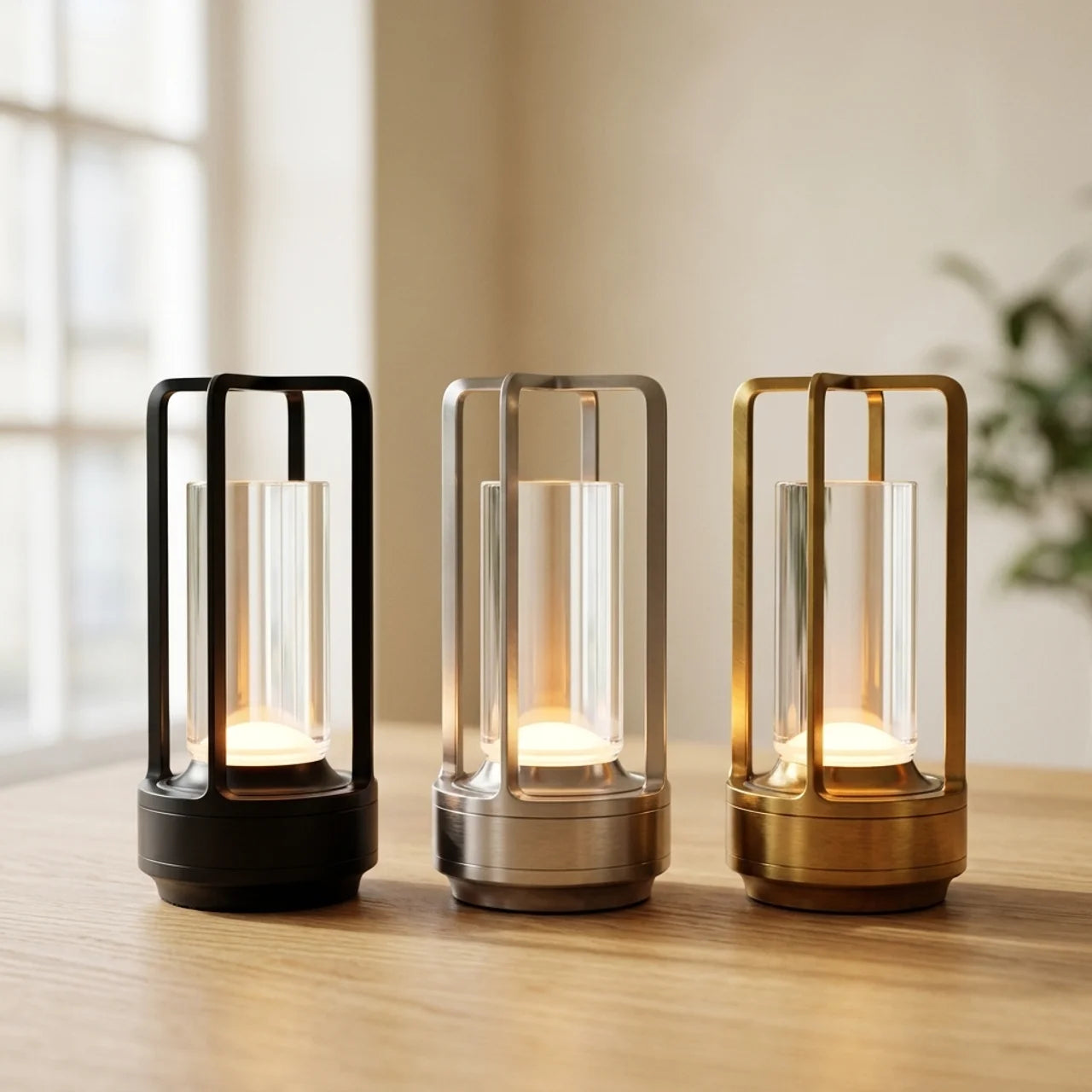 Lampe de table sans fil rechargeable filament Edison | Laiton doré