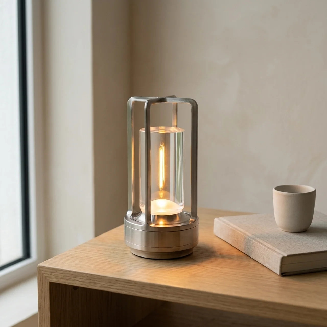 Lampe de table sans fil rechargeable filament Edison | Laiton doré