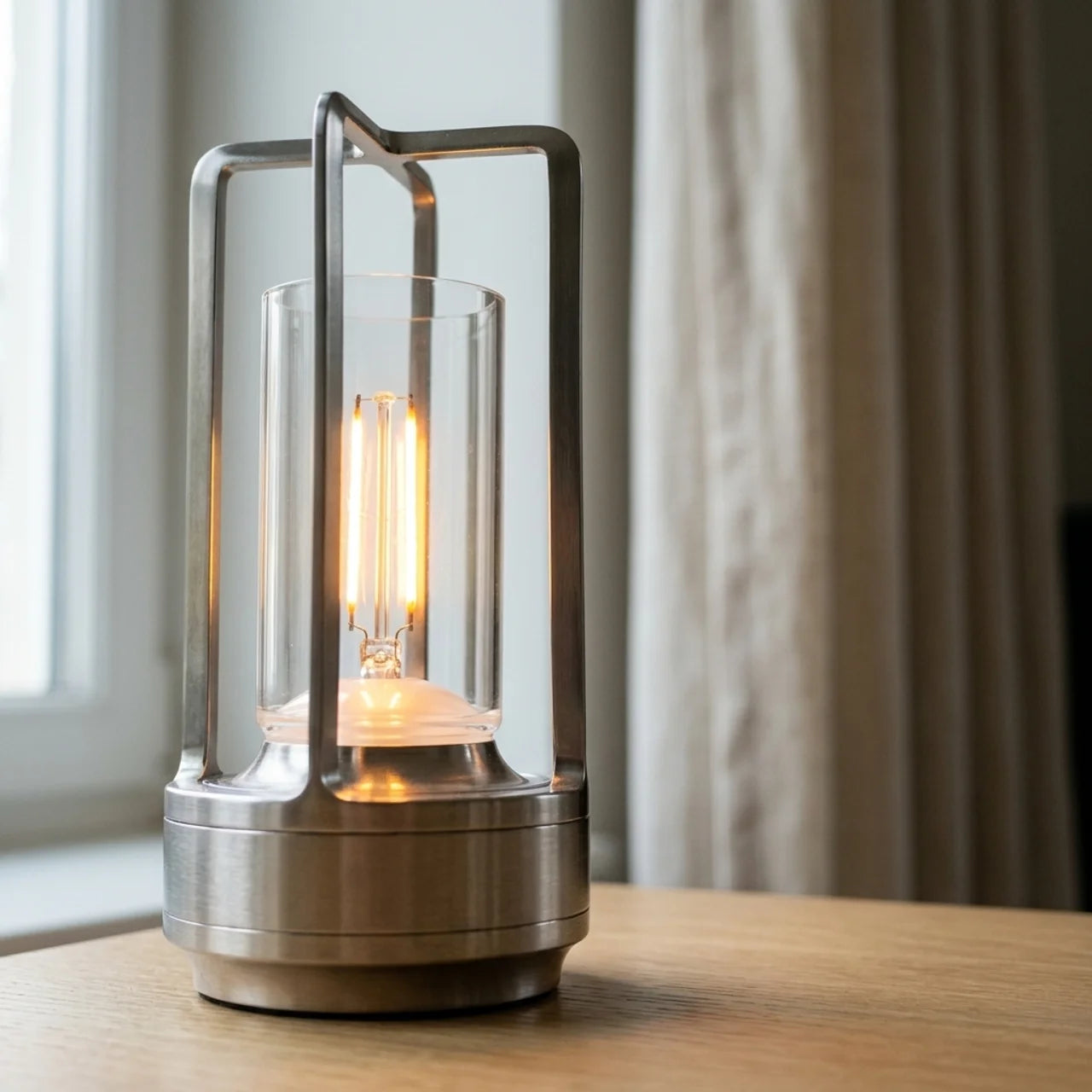 Lampe de table sans fil rechargeable filament Edison | Laiton doré