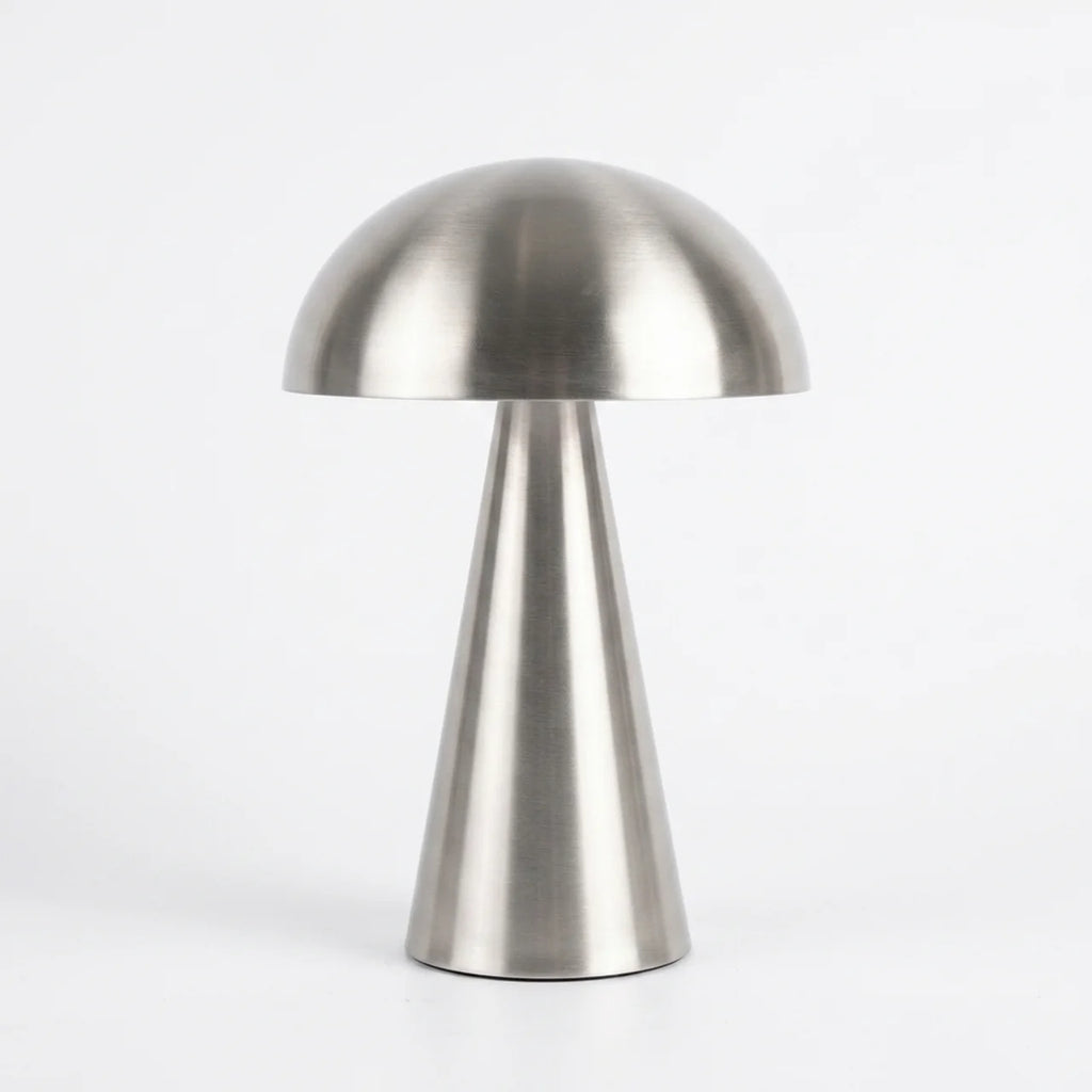 Lampe Champignon LED – Argent| Lampe de Table Design Minimaliste