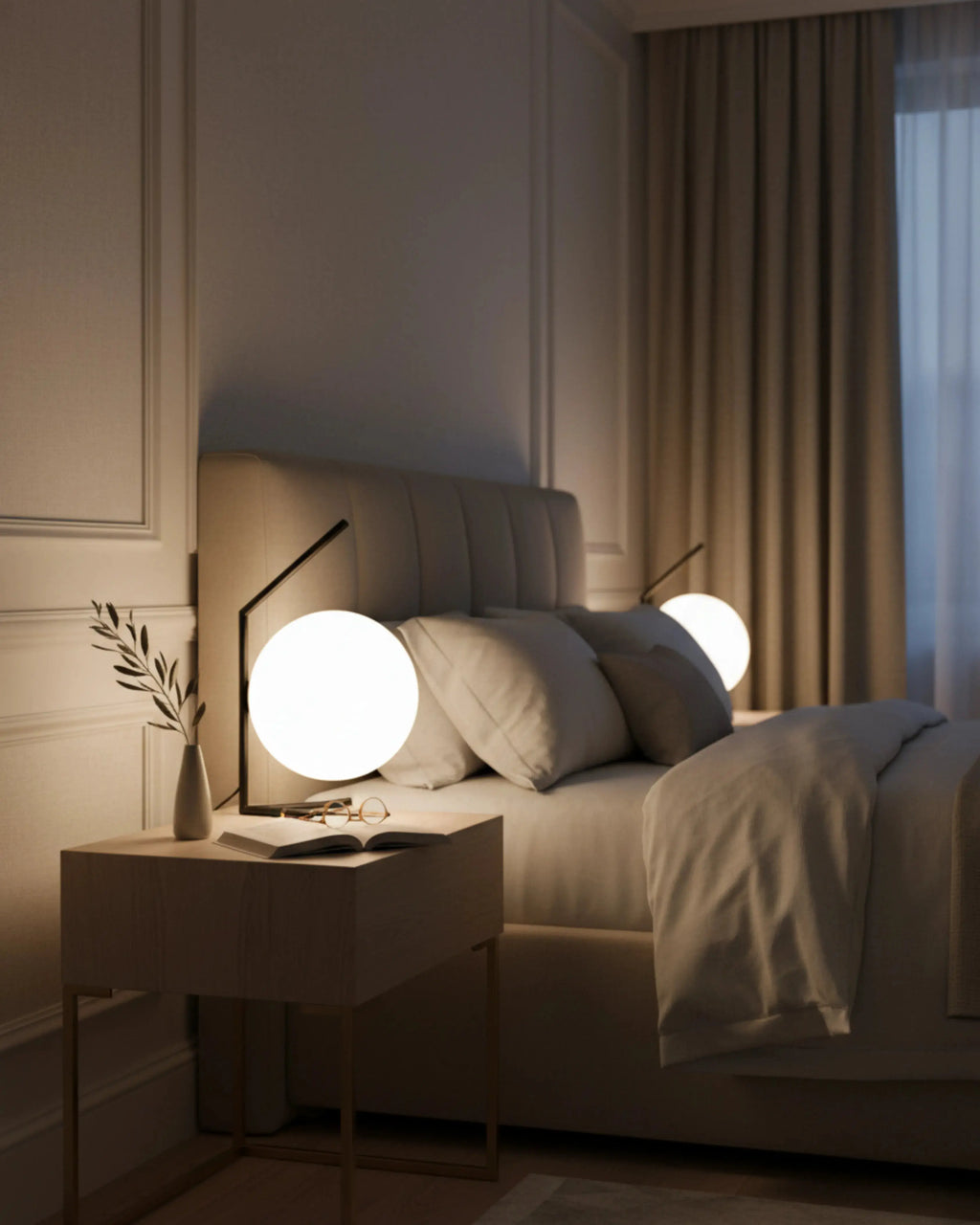 ENNA — Lampe de Table en Verre pour Salon et Bureau
