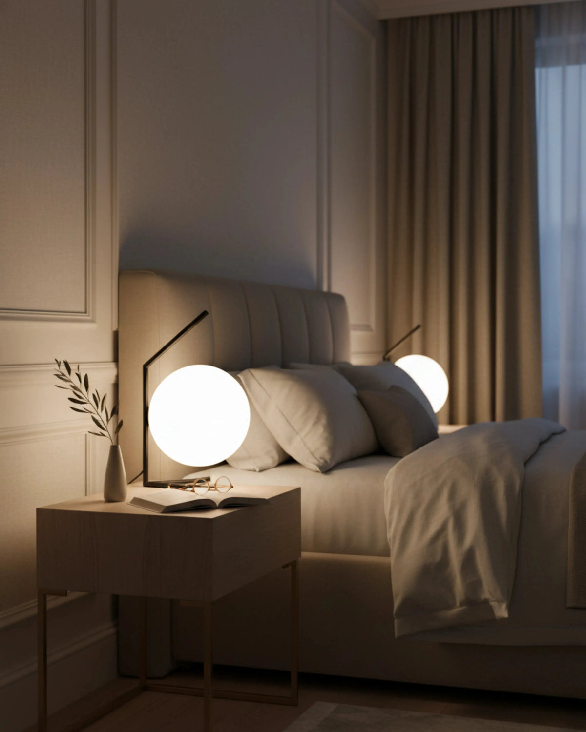 ENNA — Lampe de Table en Verre pour Salon et Bureau