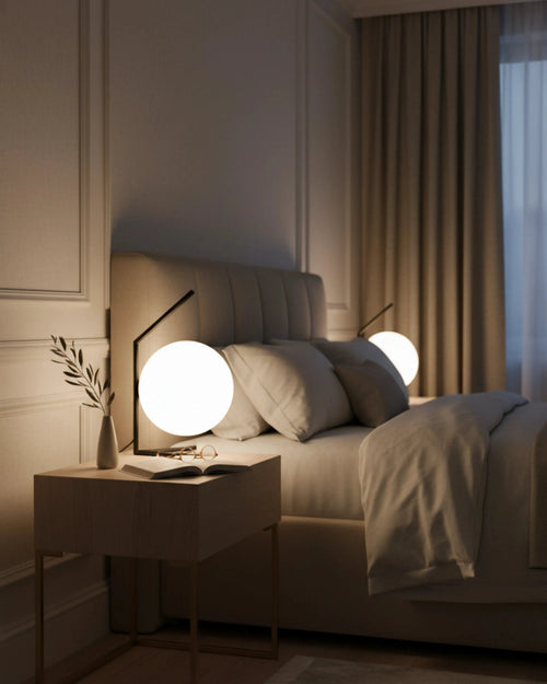 ENNA — Lampe de Table en Verre pour Salon et Bureau