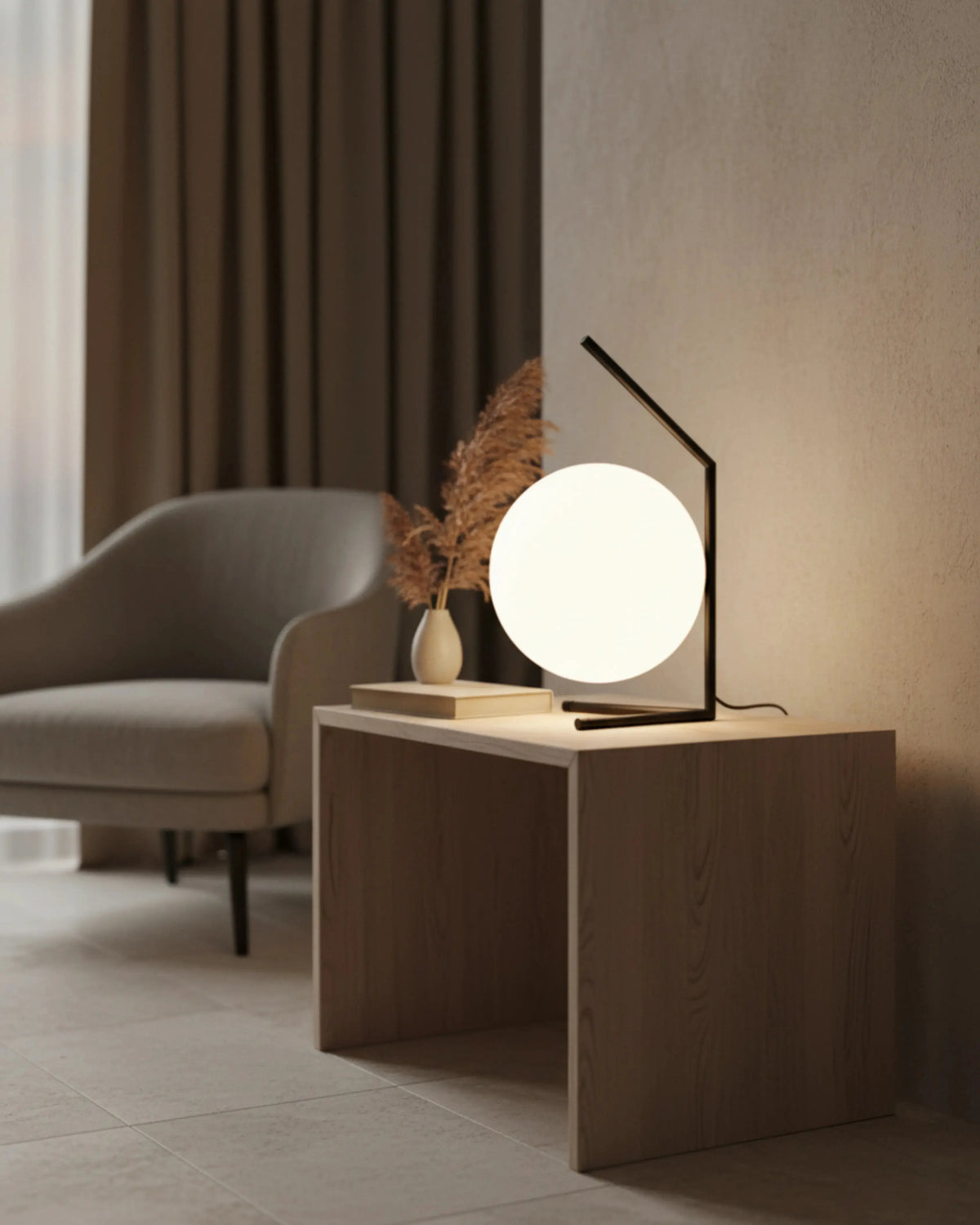 ENNA — Lampe de Table en Verre pour Salon et Bureau