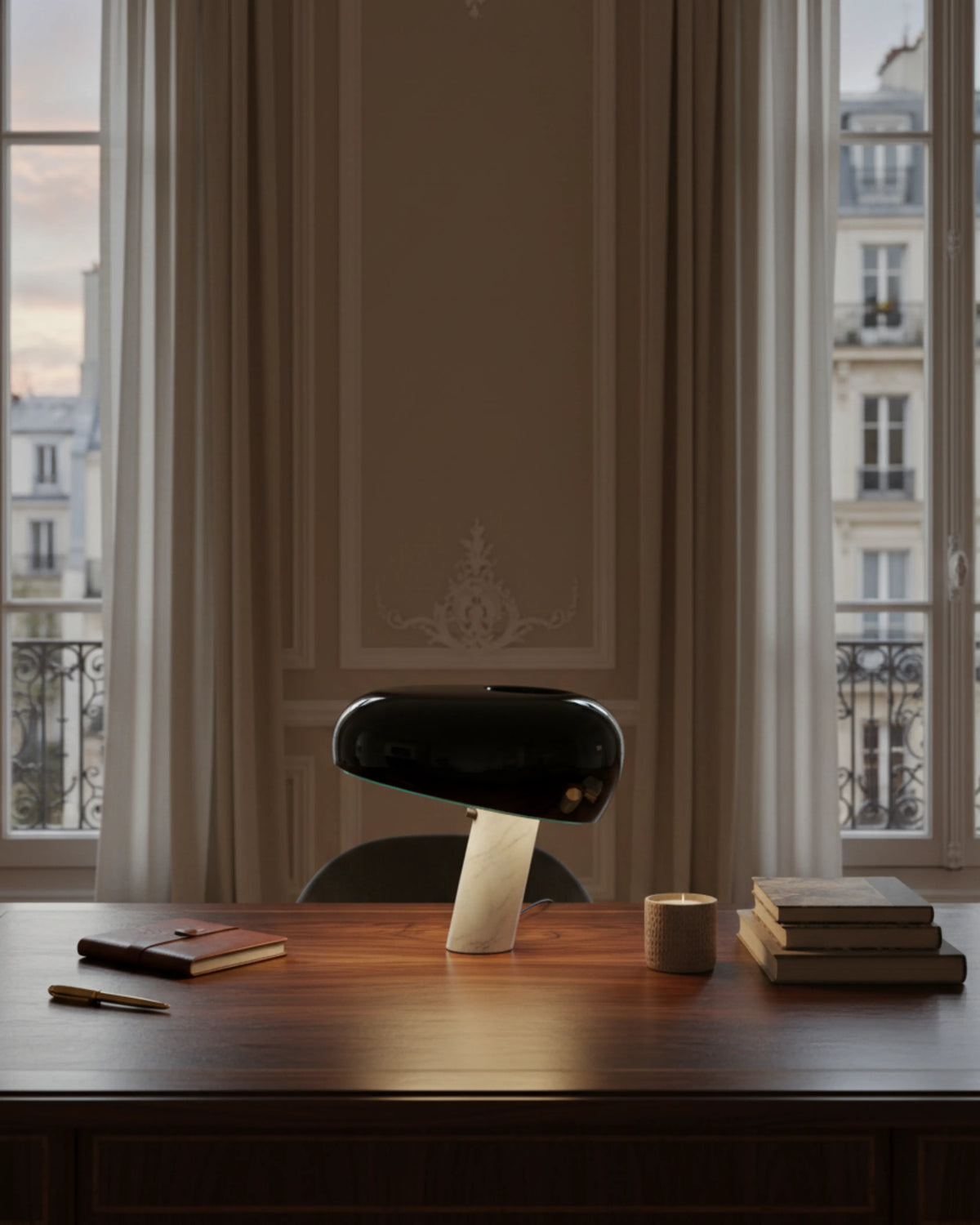CAMOS — Lampe de Table en Marbre, Dimmable pour Salon et Bureau