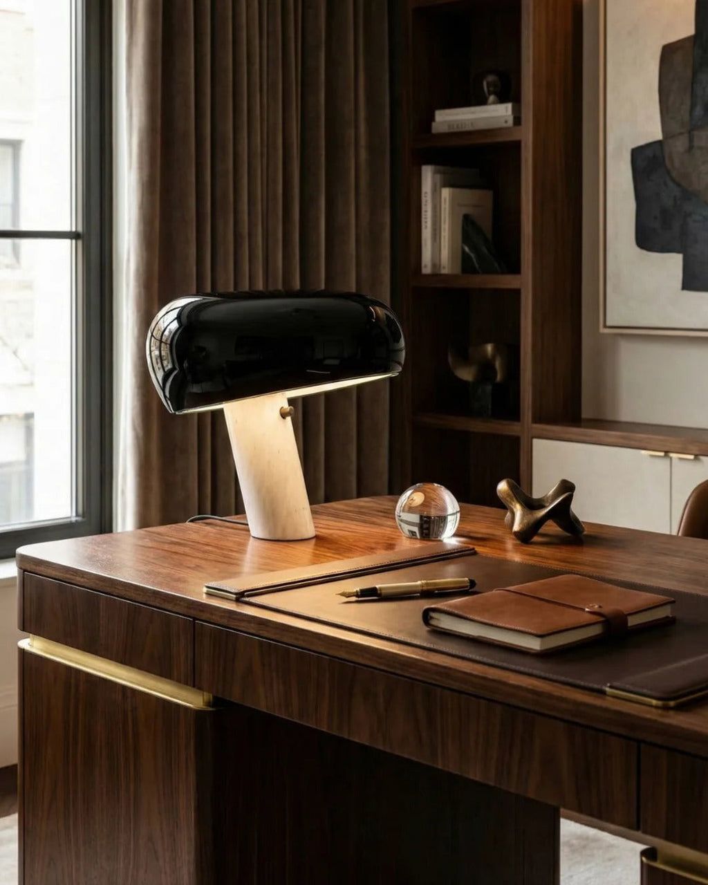 CAMOS — Lampe de Table en Marbre, Dimmable pour Salon et Bureau