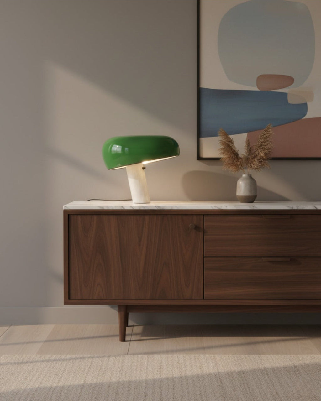 CAMOS — Lampe de Table en Marbre, Dimmable pour Salon et Bureau