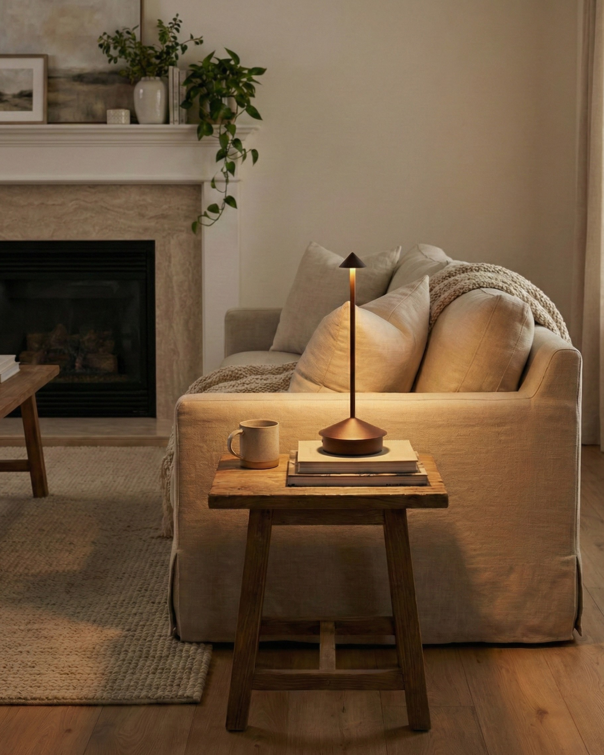 MIRO — Lampe de Chevet Sans Fil Rechargeable, Tactile LED