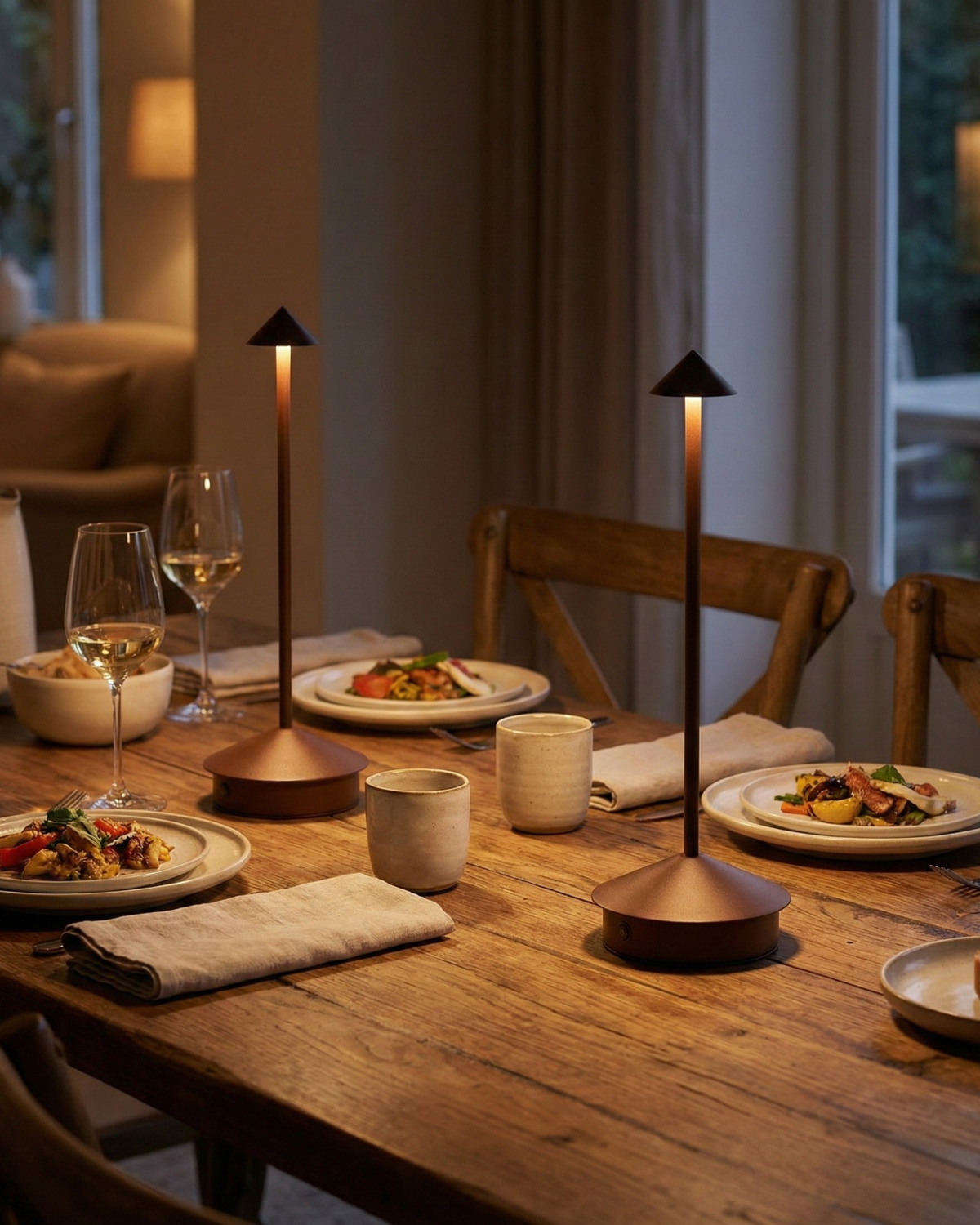 MIRO — Lampe de Chevet Sans Fil Rechargeable, Tactile LED