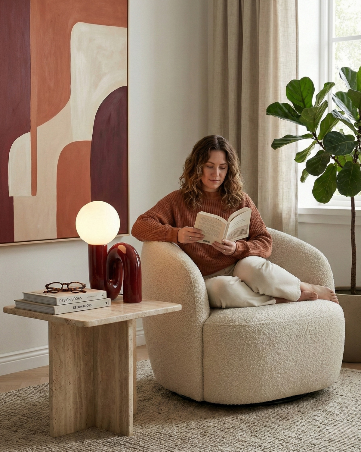 ARCA — Lampe de Table en Verre pour Salon et Bureau