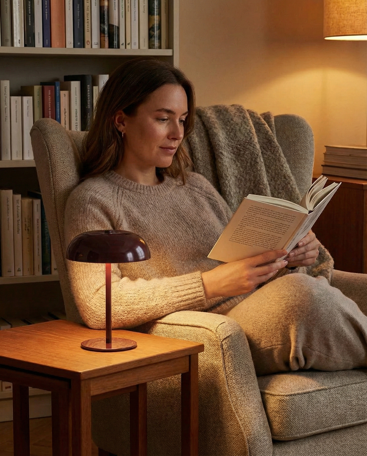 MALMO — Lampe de Chevet Sans Fil Rechargeable, Dimmable LED